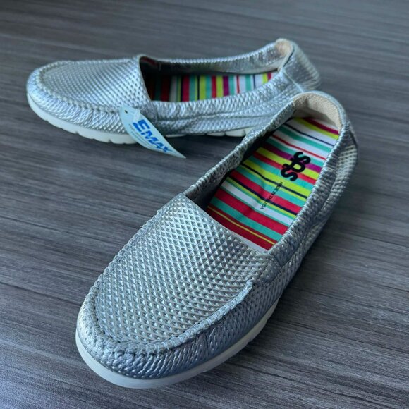 SAS Sunny Tripad Lightweight Loafers Shoes $141 in Silver - Picture 3 of 10